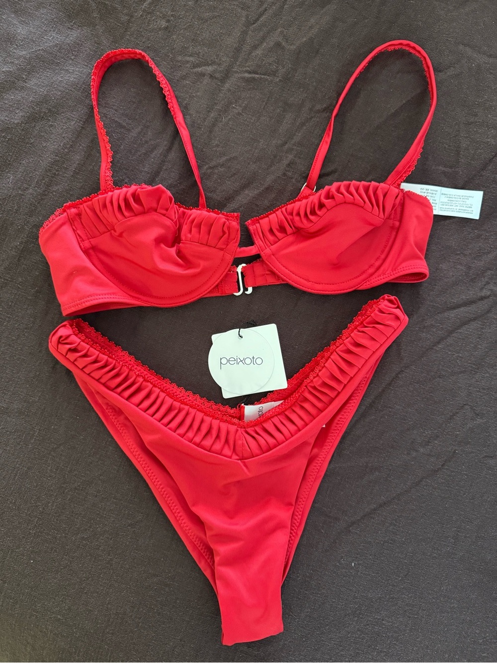 Peixoto red two piece bikini set